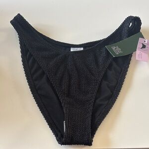 wild fable Black Textured Bikini Bottoms